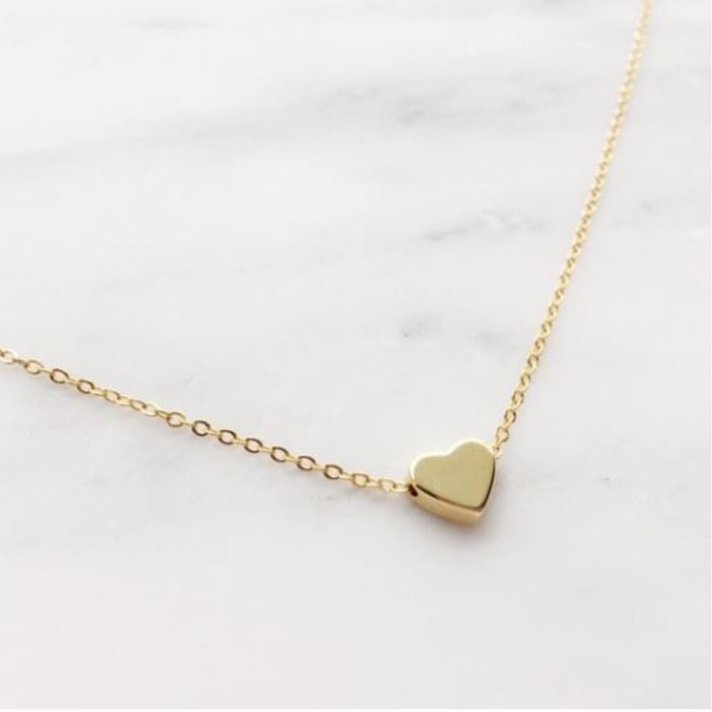 Dainty Pendant Heart Necklace (Gold) - Picture 2 of 6